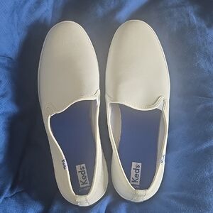 Keds White Slip-On Sneakers NEW SIZE 12 Womans